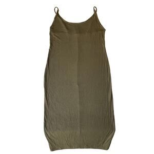 H&M Women Midi Dress M Olive Tank Dress Sleeveless Stretchy